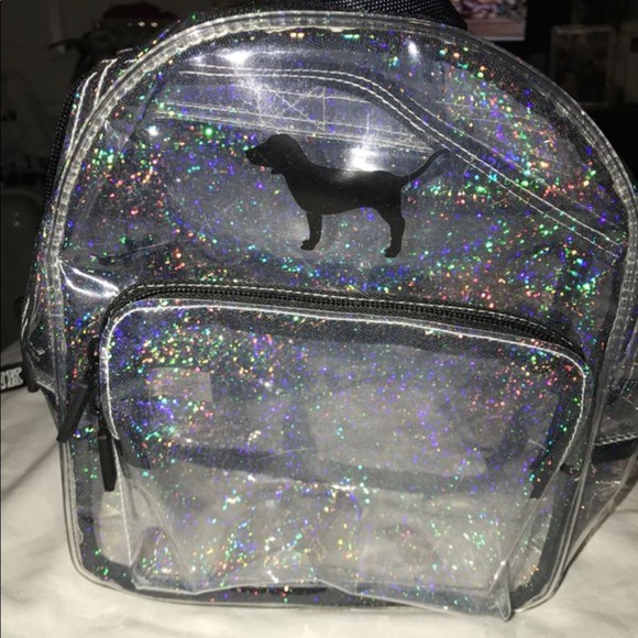 clear glitter bag